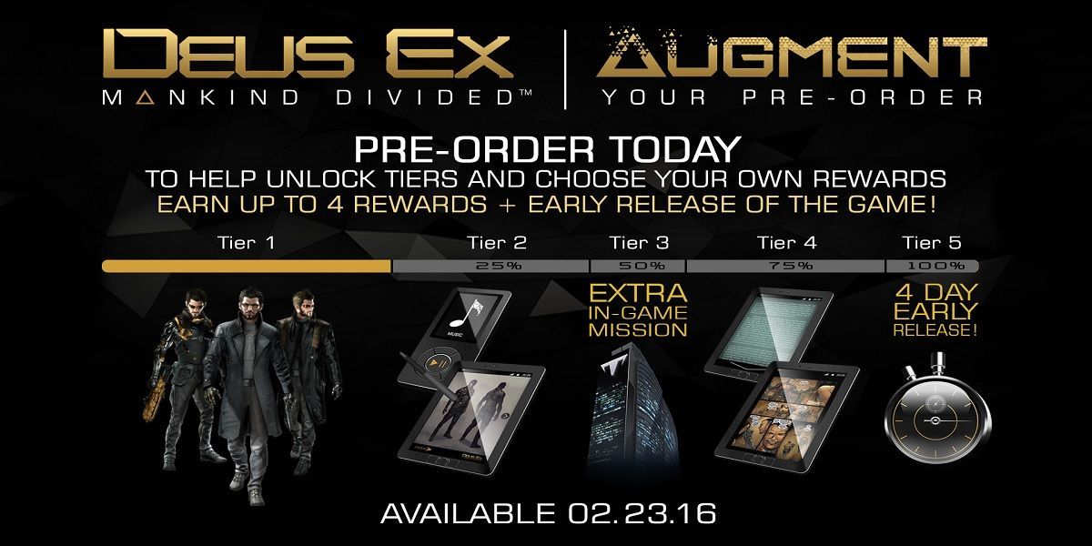 Deus Ex Augment Your Pre-Order Adam Jensen