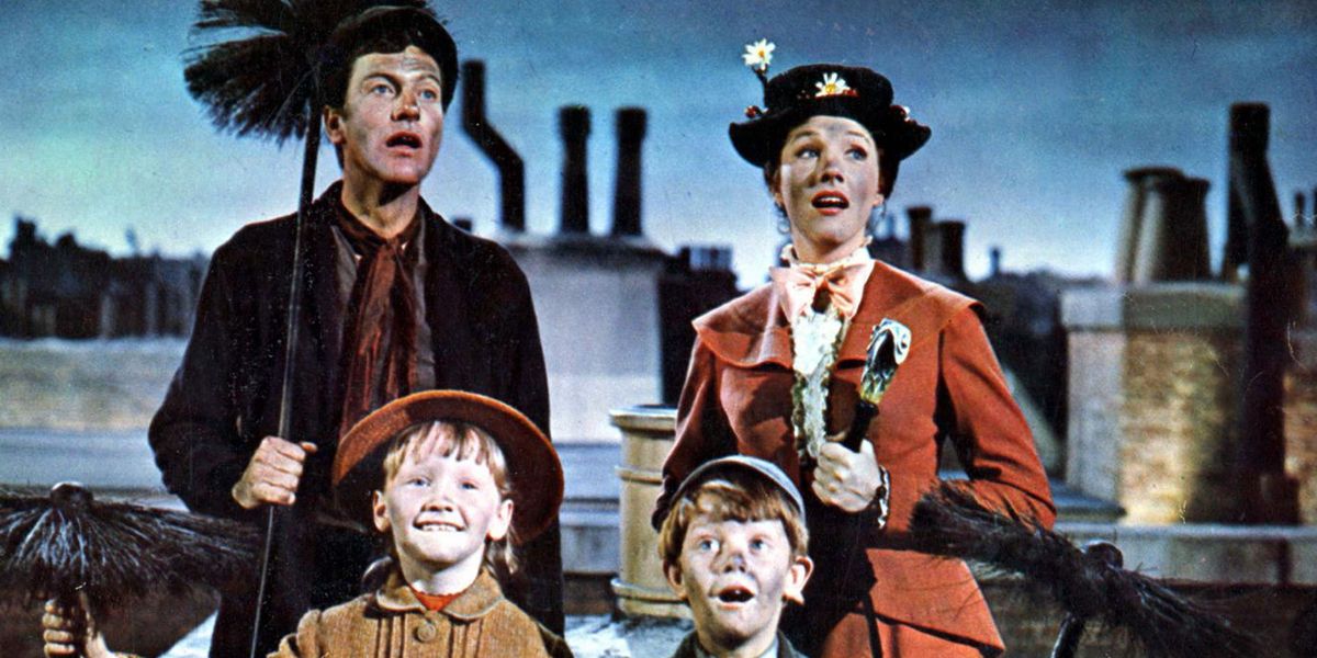Dick Van Dyke and Julie Andrews in Mary Poppins