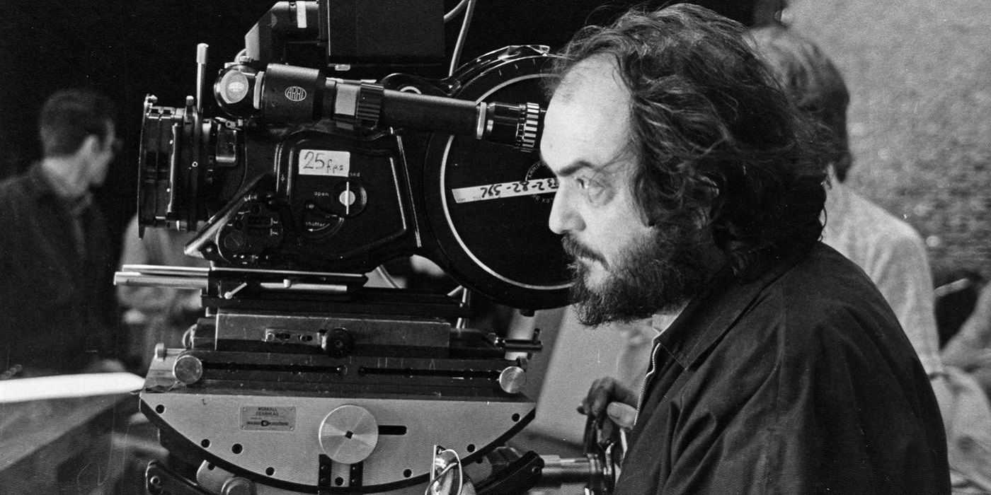 Director Stanley Kubrick on set