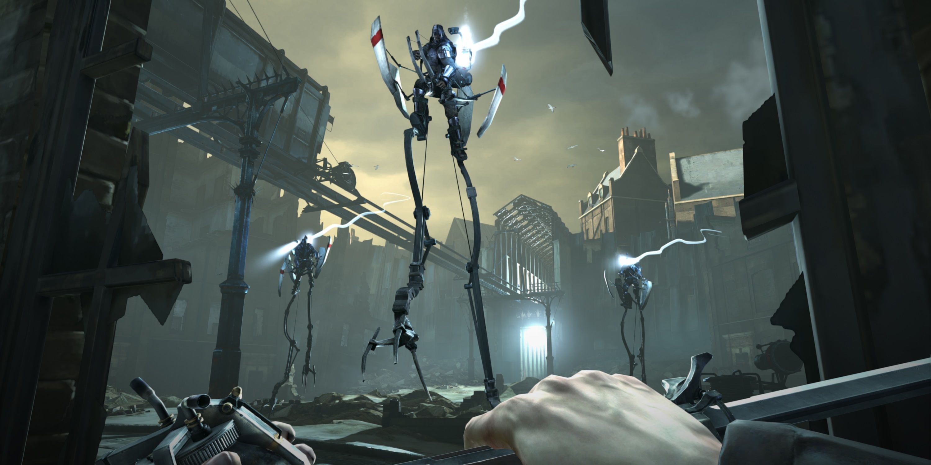 Dishonored, Corvo getting attacked by Tallboys