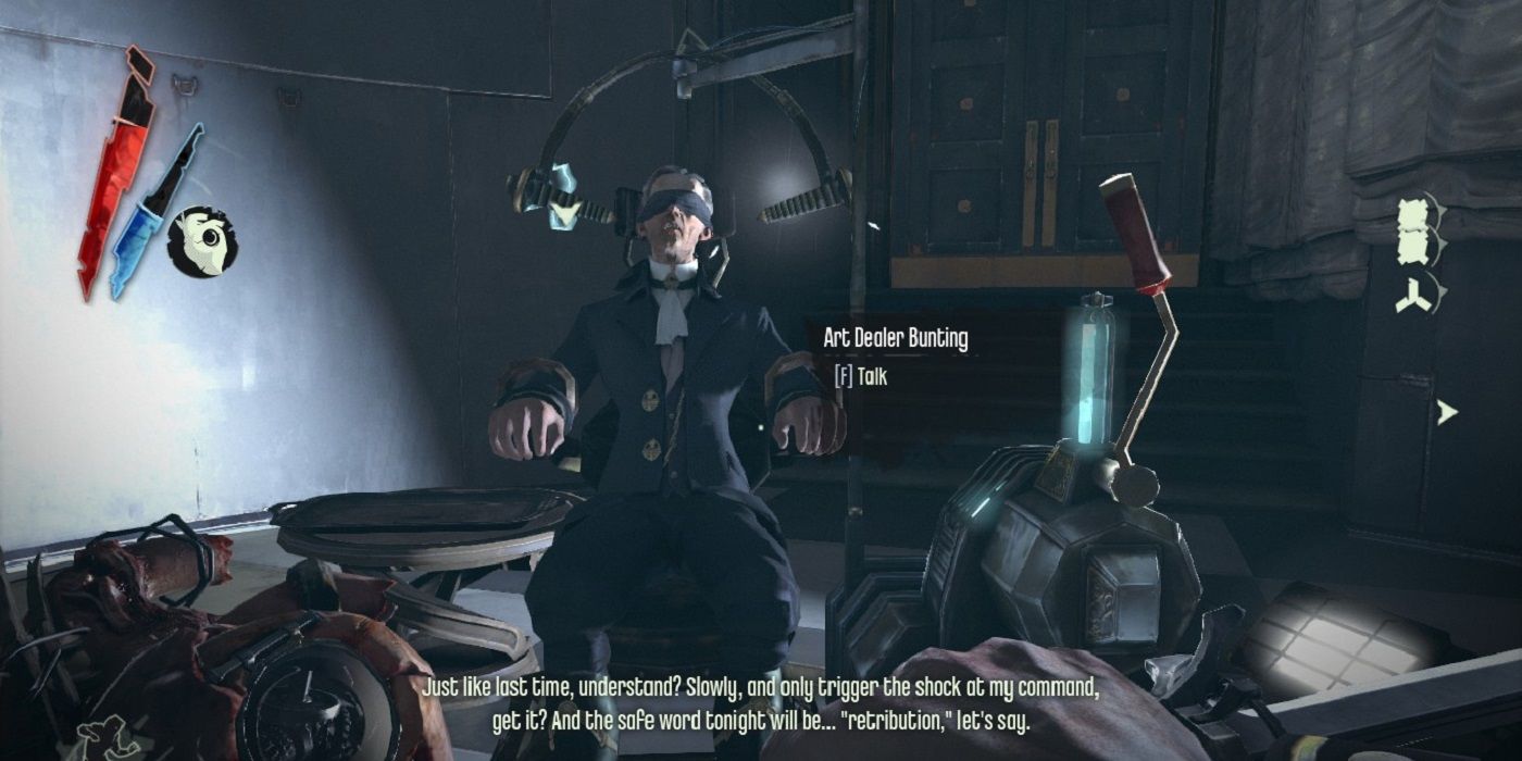 Dishonored, torturing the art dealer in the brothel