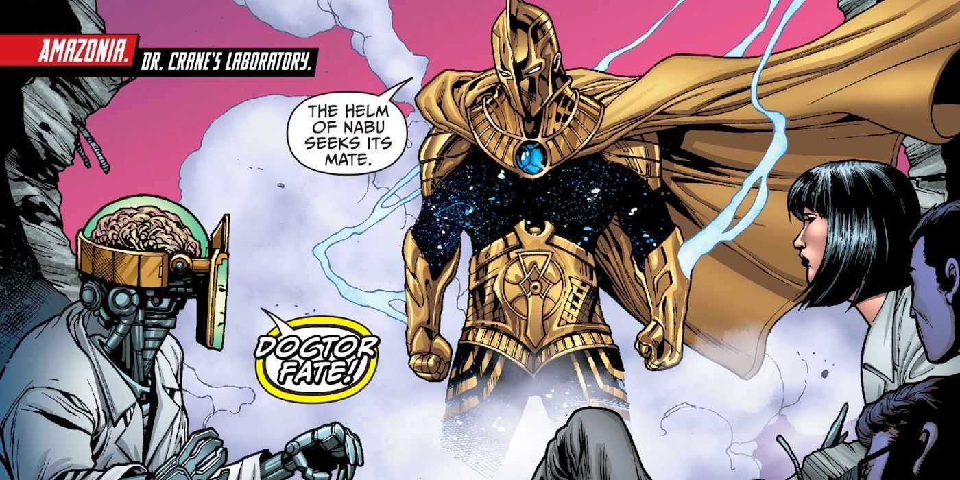 Doctor Fate Wearing the Helmet of Fate