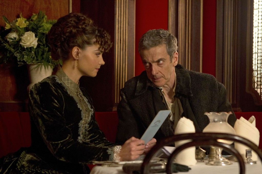 Jenna Coleman as Clara and Peter Capaldi as the Doctor in Doctor Who Season 8