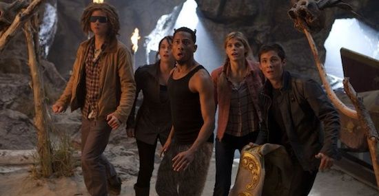 Tyson, Clarisse, Grover, Annabeth, and Percy in 'Percy Jackson: Sea of Monsters'