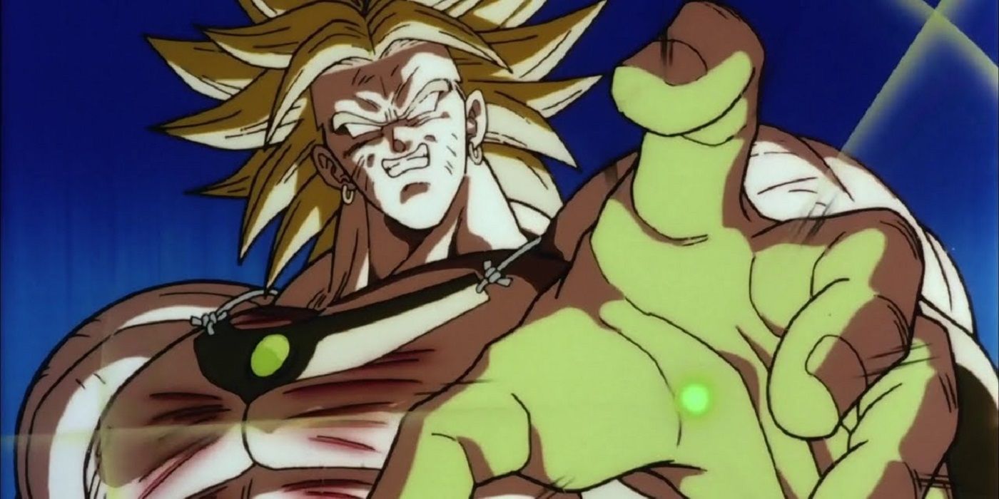 Broly using an energy attack in Dragon Ball Z Broly the Legendary Super Saiyan