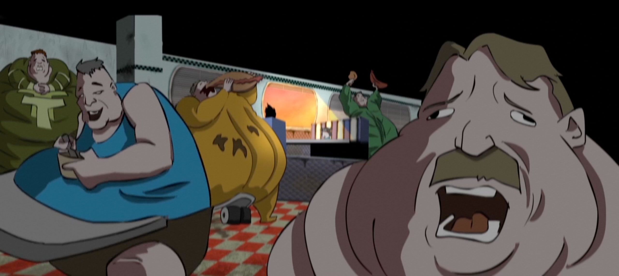 Dredd Miniseries - Superfiend- Obese Mega City One residents