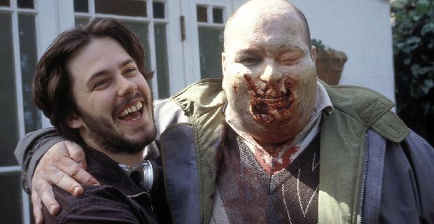Edgar Wright on the set of 'Shaun of the Dead'