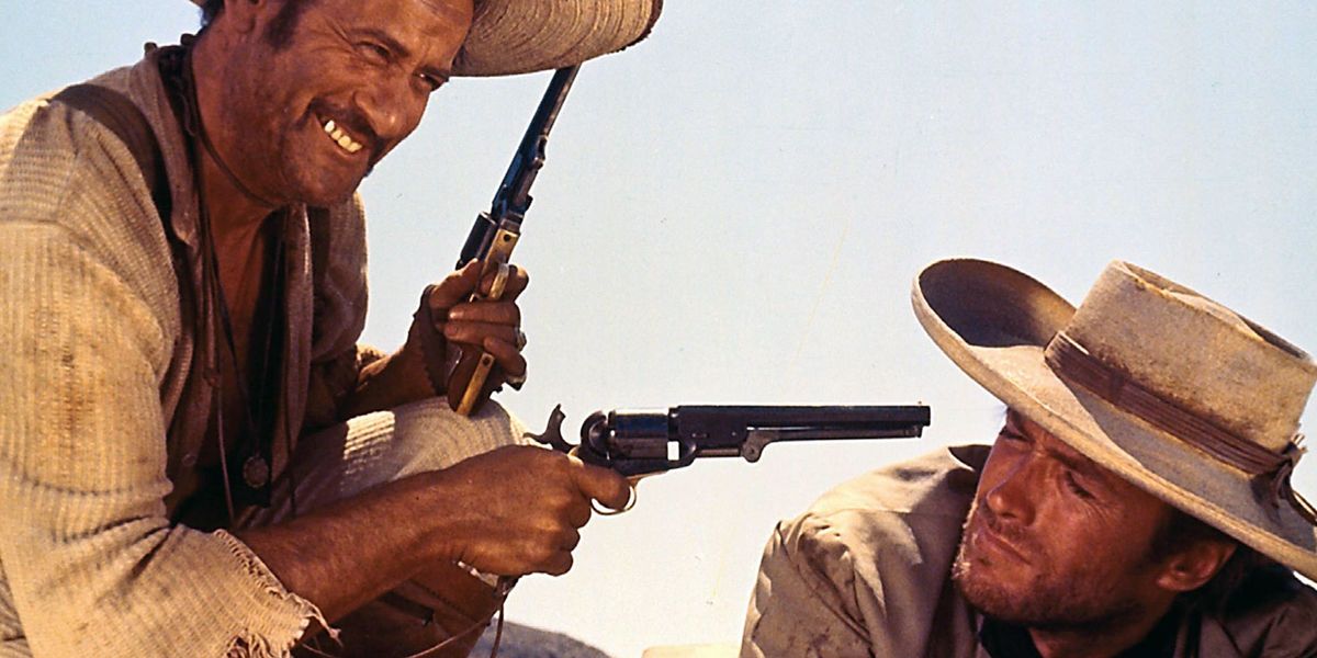 Eli Wallach e Clint Eastwood em O Bom, o Mau e o Feio