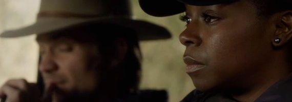 Erica Tazel and Timothy Olyphant in Justified Get Drew