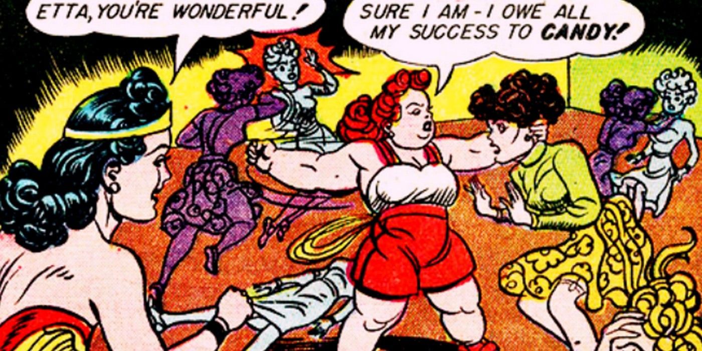 Etta Candy helps Wonder Woman fight crime.