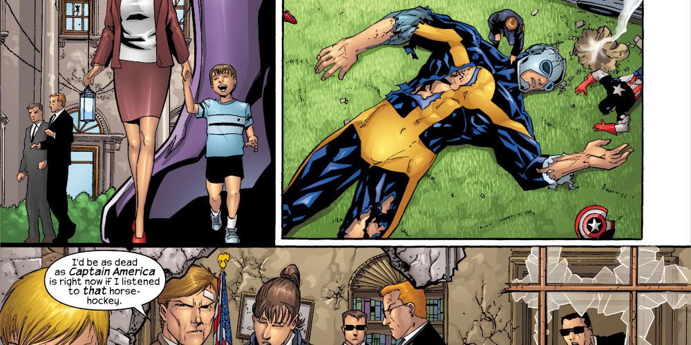 Captain America's shield broken in Exiles comics