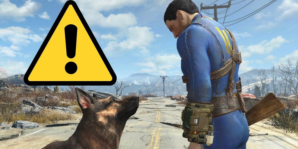 Fallout 4 with warning label