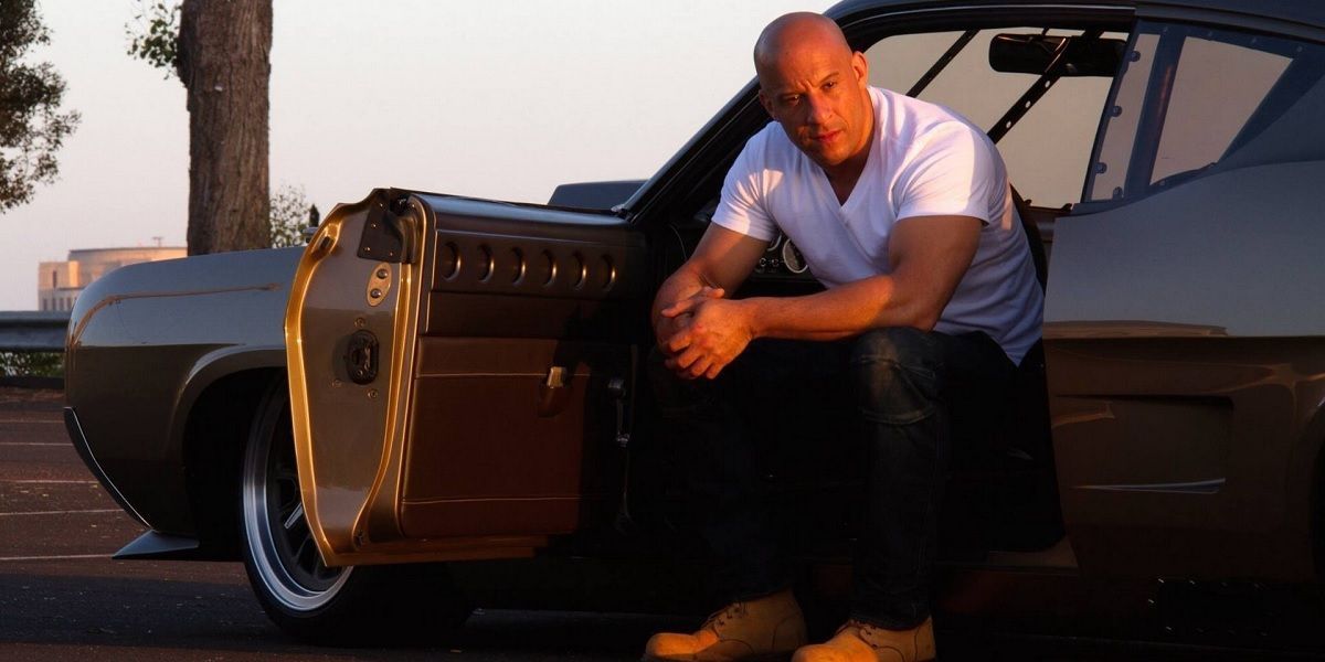 Fast Furious 7 - Vin Diesel sitting in car