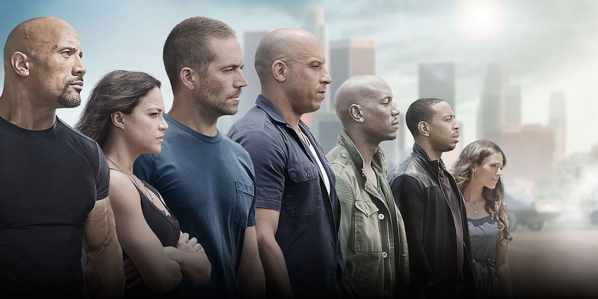 Poster for Furious 7 with the whole cast