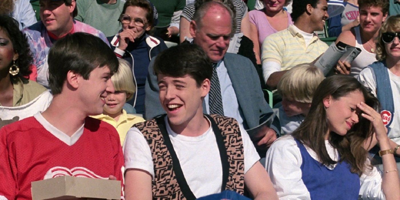 Ferris Bueller at a parade in Ferris Bueller's Day Off. 