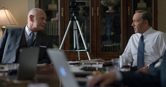 Gerald McRaney and Kevin Spacey in House of Cards Season 2