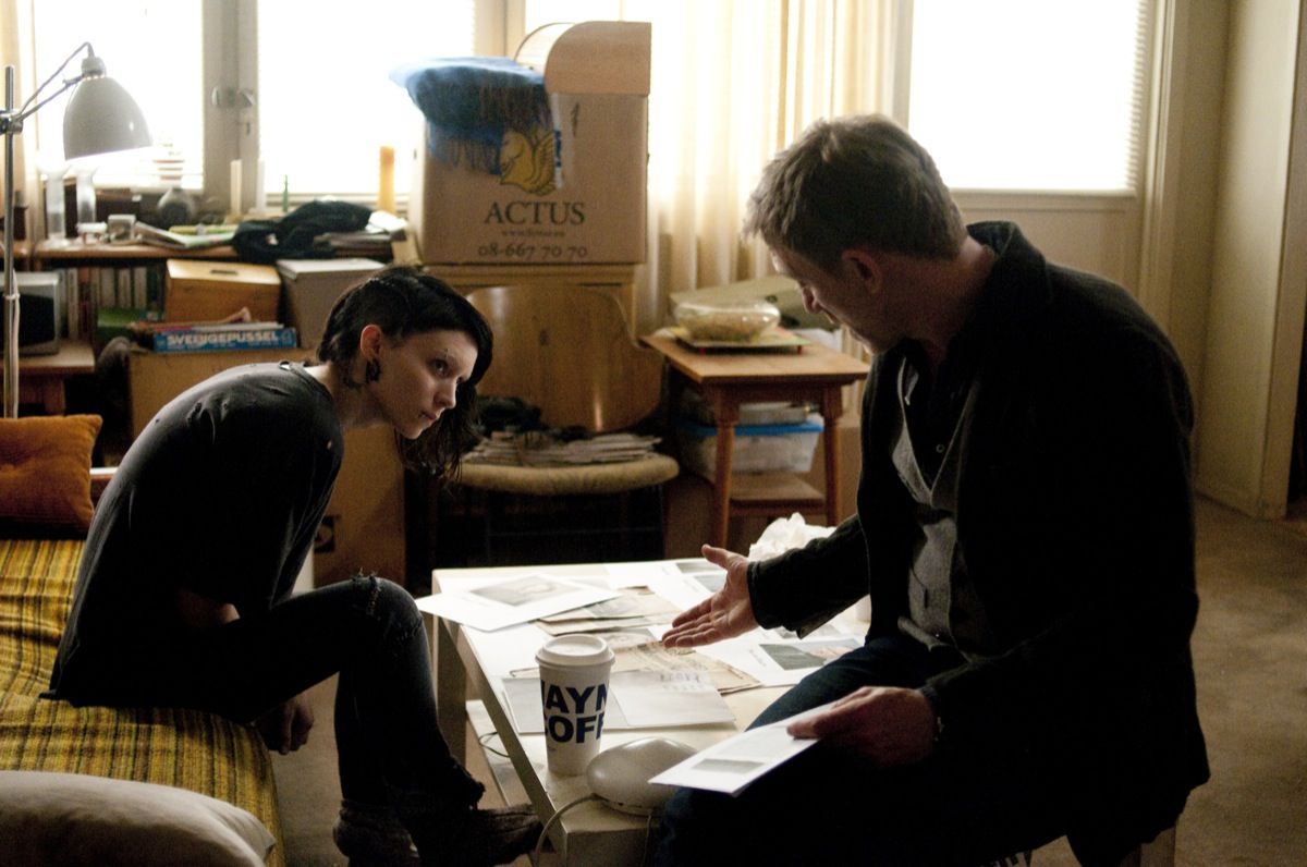 Mikael Blomkvist and Lisbeth Salander in David Fincher's Girl With The Dragon Tattoo 