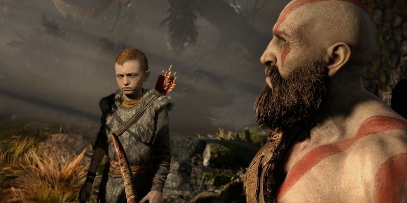 God of War Kratos and Son