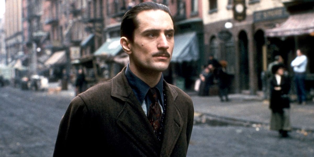 A young Vito arrives in AMerica after fleeing from his father's killers in The Godfather Part II