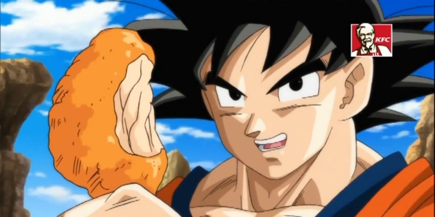 Goku in a Japanese commercial for Kentucky Fried Chicken, KFC
