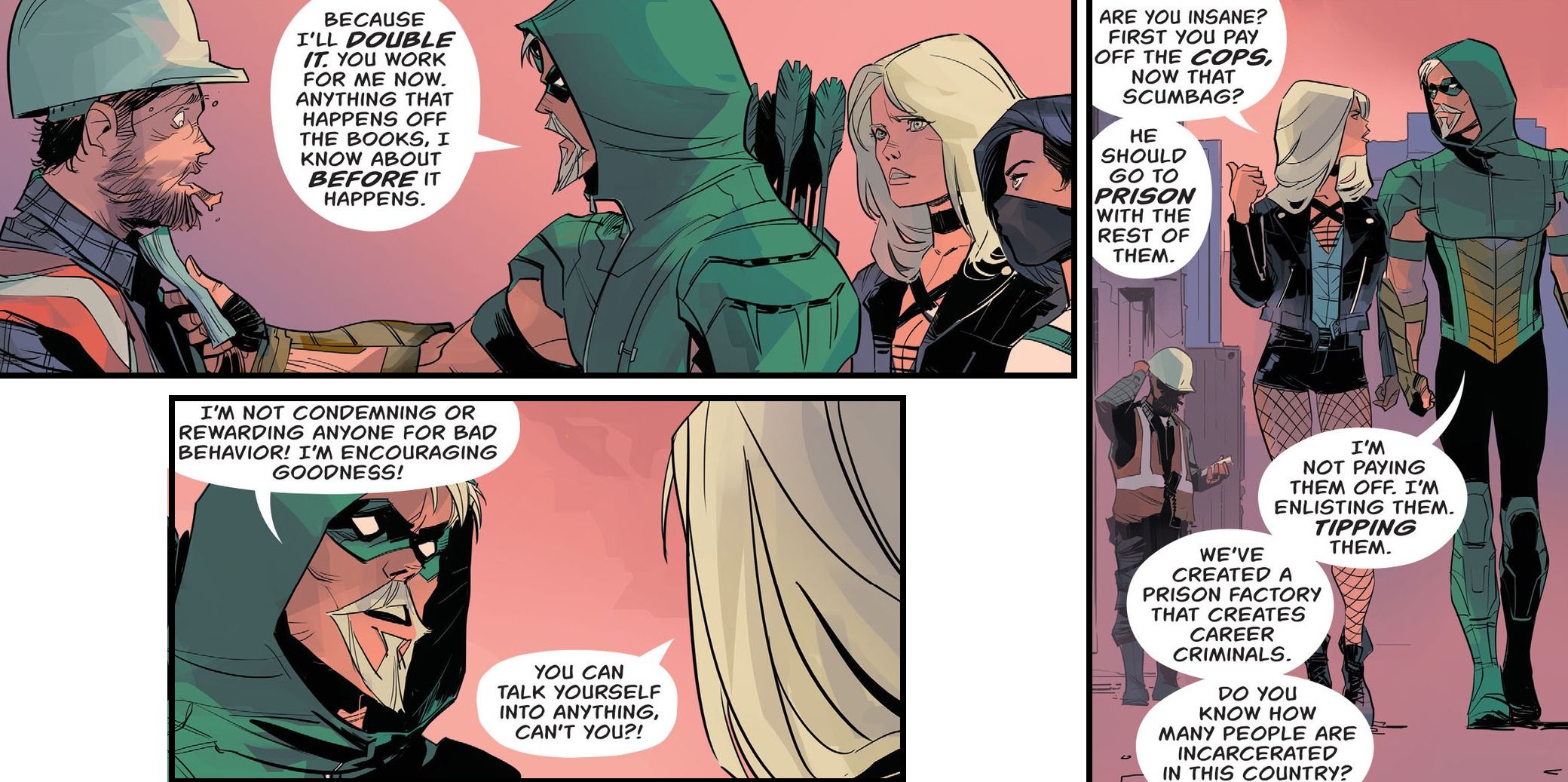 Green Arrow Rebirth Comic Panel