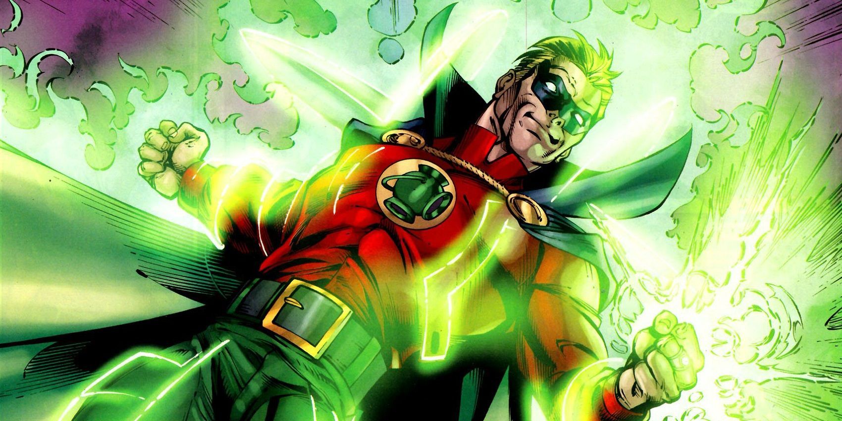 Alan Scott empowered as the Green Lantern 
