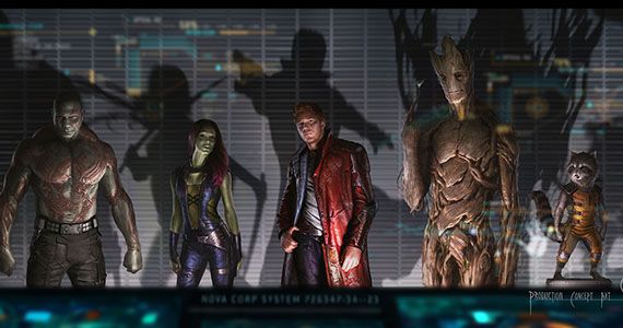 Guardians of the Galaxy Character Roster Concept Art Line-up