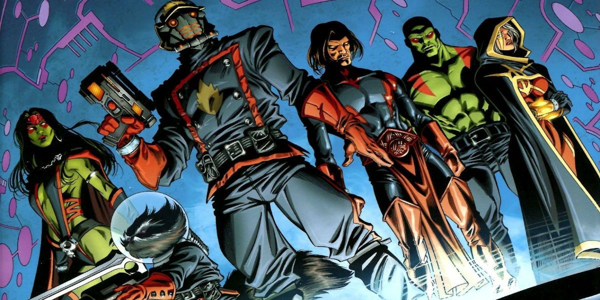The Guardians of the Galaxy assemble in Marvel Comics.