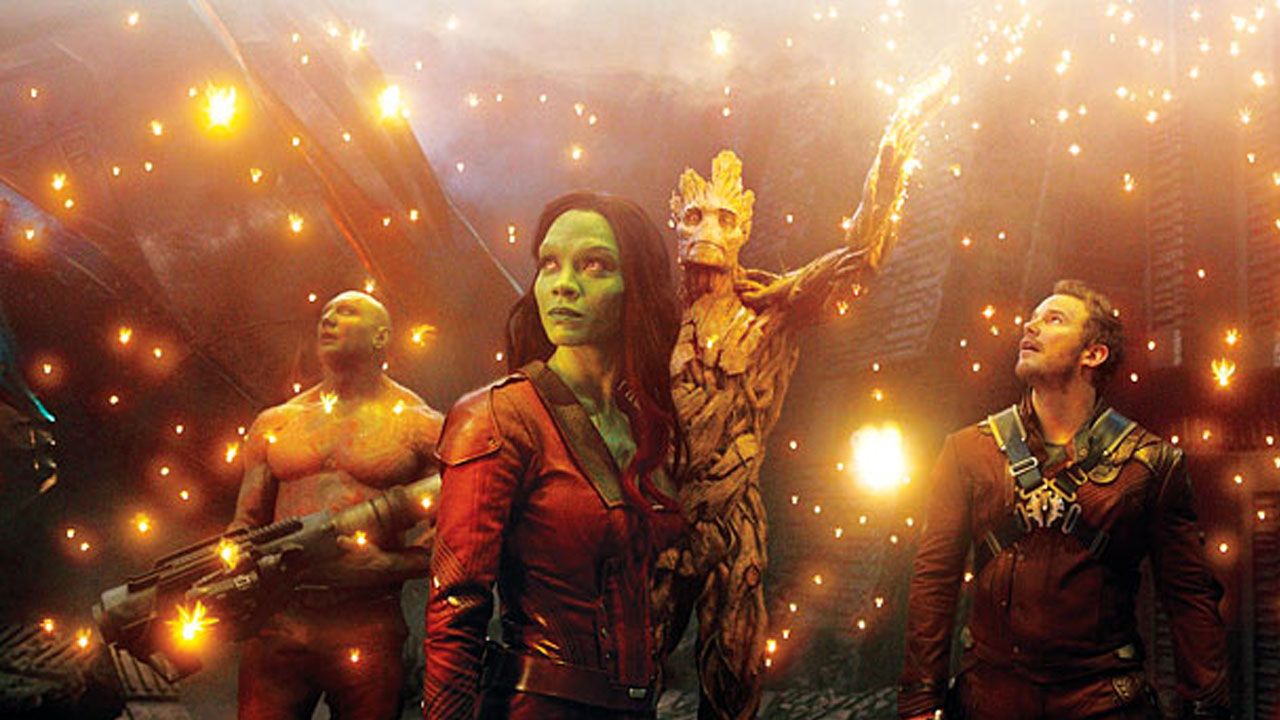 Guardians of the Galaxy - Dave Bautista, Zoe Saldana, Vin Diesel, Chris Pratt