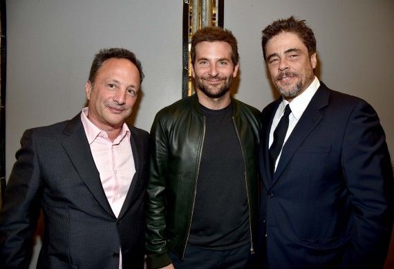Louis D'Esposito, Bradley Cooper, Benicio Del Toro at Guardians of the Galaxy World Premiere