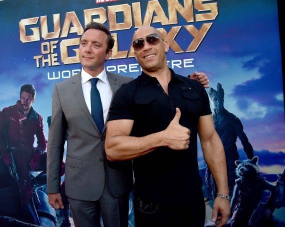 Peter Serafinowicz &amp; Vin Diesel at Guardians of the Galaxy World Premiere