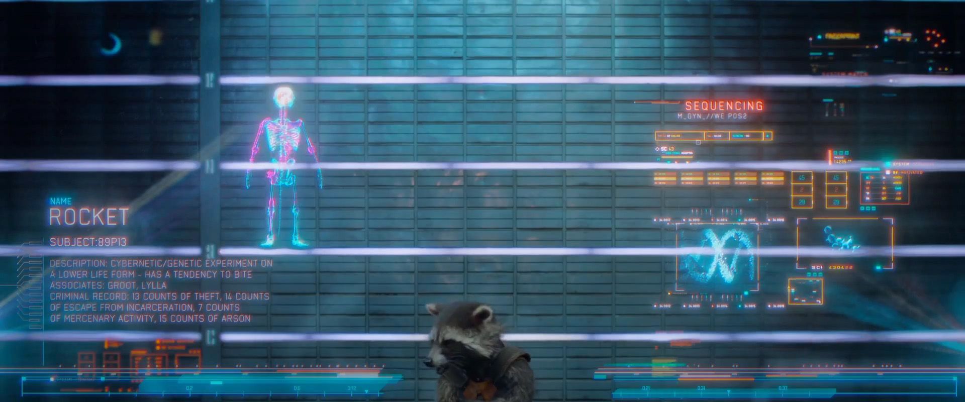 Guardians of the Galaxy Trailer Rocket Lylla reference