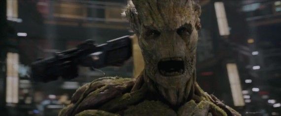 Guardians of the Galaxy Trailer - Rocket Riding Groot