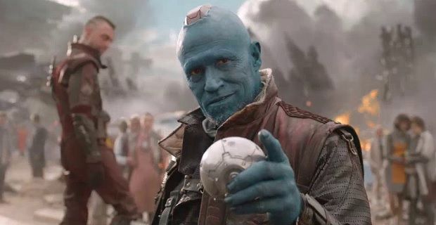 Yondu holding onto the orb in Guardians of the Galaxy