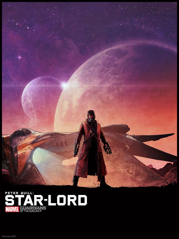 Guardians of the Galaxy illustrated poster - Star Lord