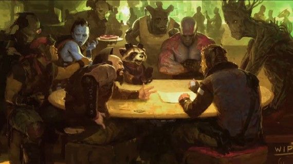 Guardians of the Galaxy movie cantina art