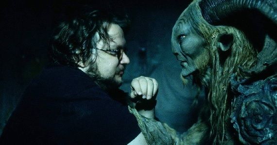 Guillermo Del Toro and Doug Jones on the set of 'Pan's Labyrinth'