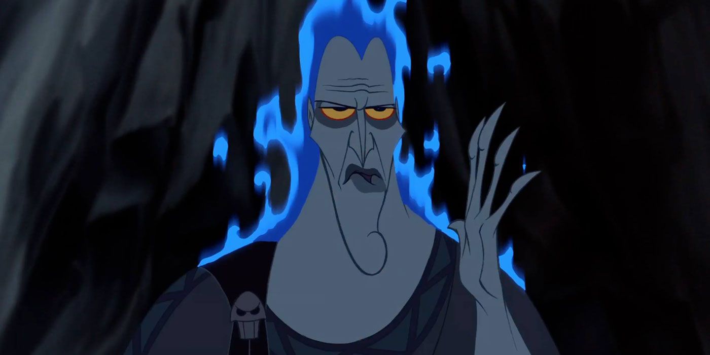 Hades kijkt geïrriteerd in Disney's Hercules