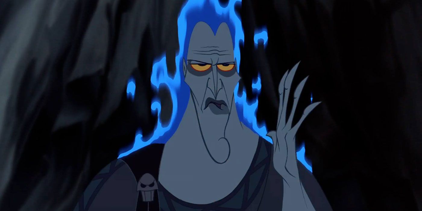 Hades parecendo irritado em Hércules da Disney