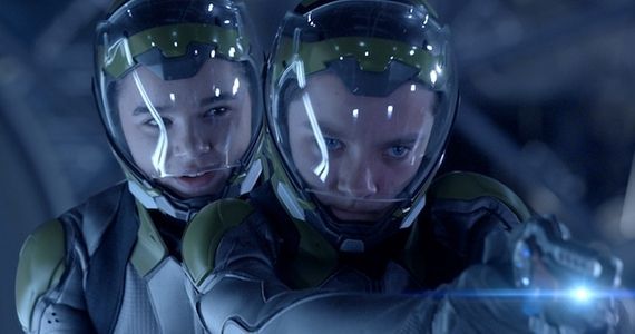Hailee Steinfeld and Asa Butterfield in 'Ender's Game' (2013)