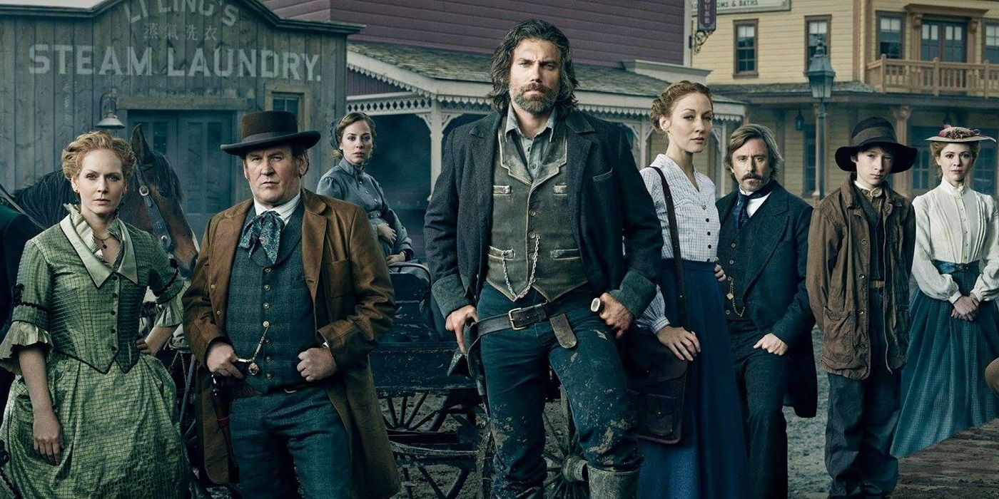Cullen Bohannon (Anson Mount) and the rest of the cast from Hell on Wheels