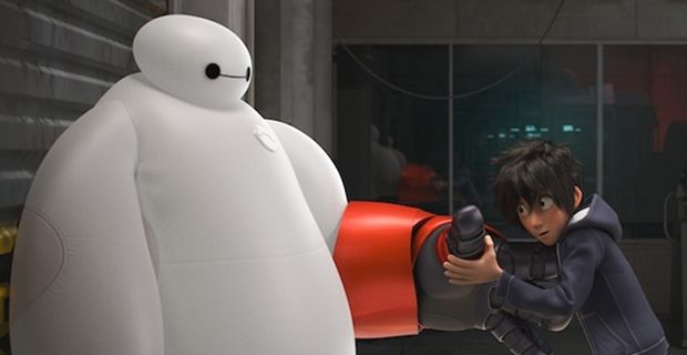 Hiro upgrades Baymax in Dinsey's Big Hero 6