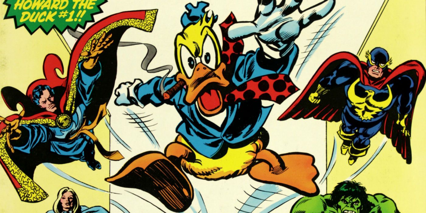 Howard the Duck with Doctor Strange behind him