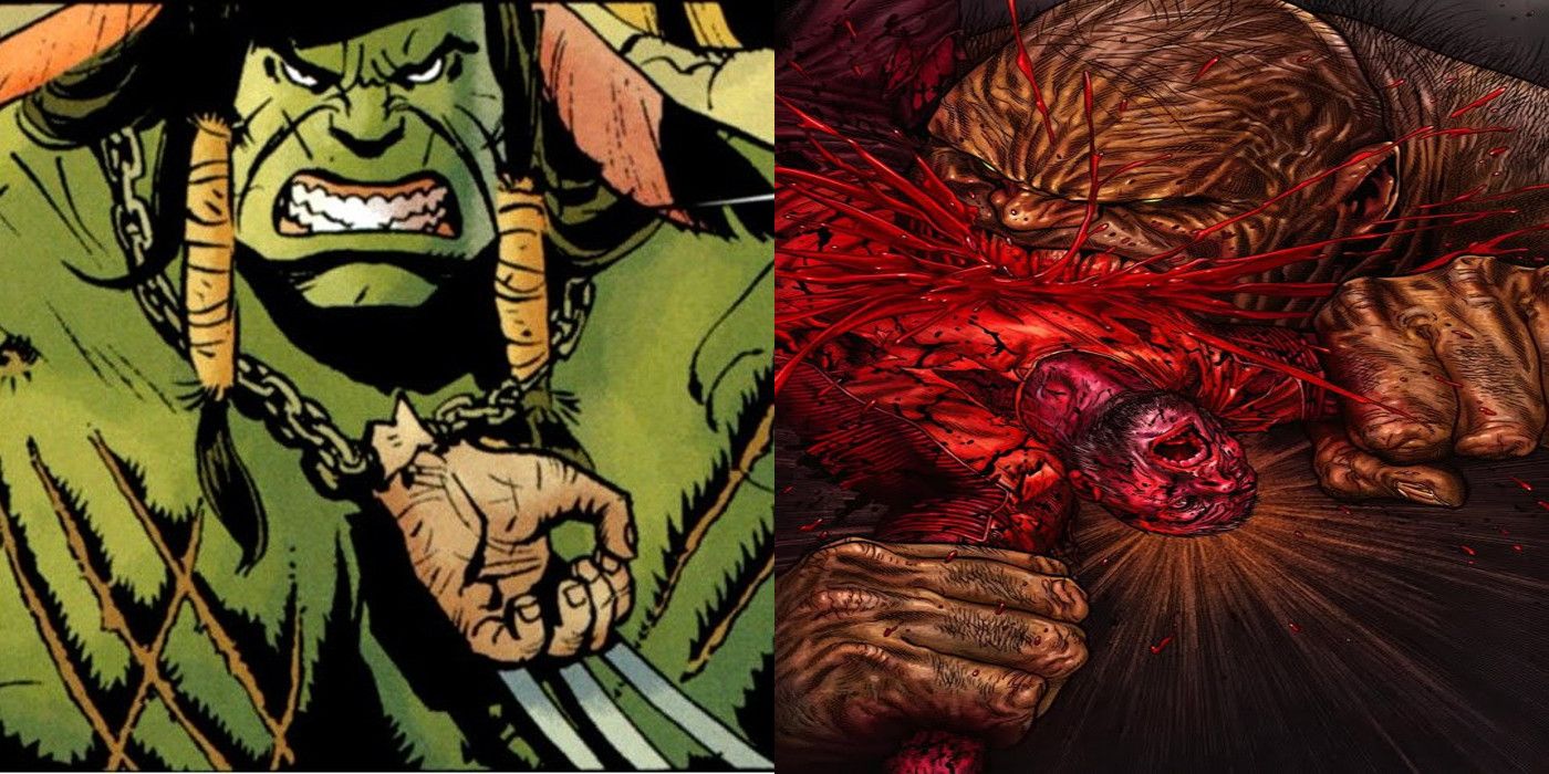 Hulk Easts Wolverine and Wears His Hand