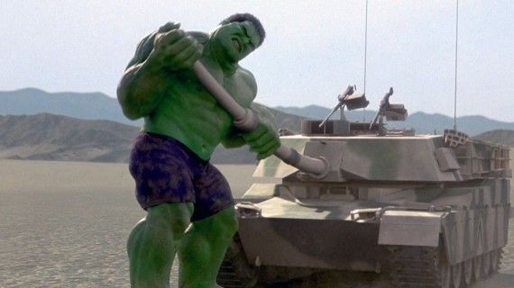 Hulk - Hulk (Ang Lee) Destroys a Tank