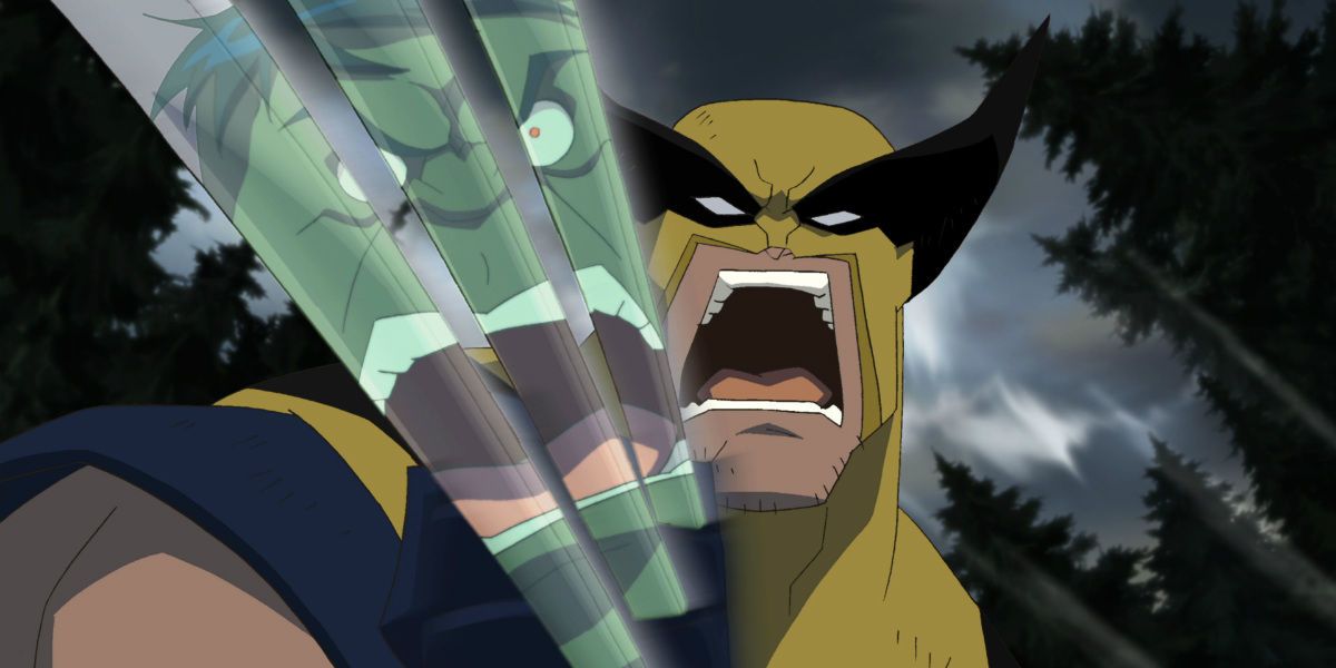 A scene from Hulk Vs Wolverine