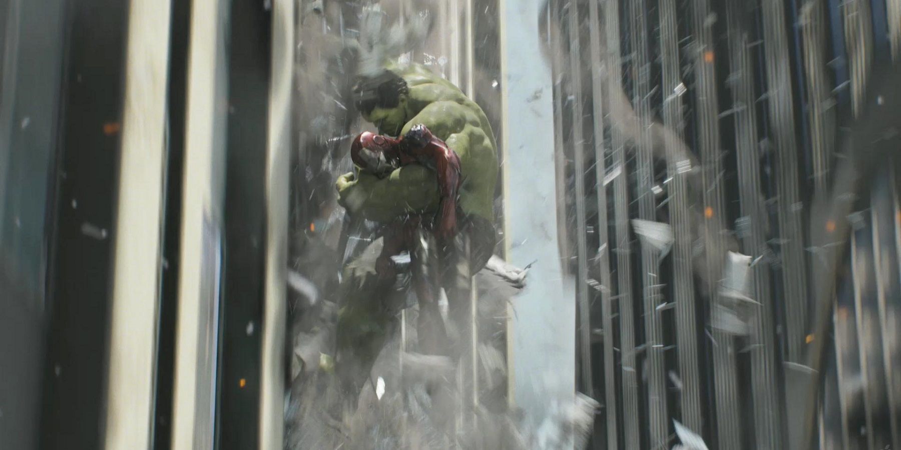 Hulk catching Iron Man in Avengers
