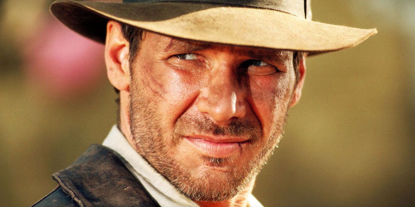A close up of Harrison Ford as Indiana Jones 