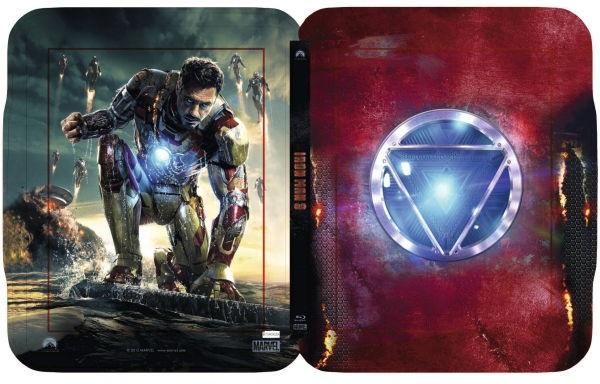 Iron Man 3 2D Blu-ray Steelbook UK Open Back