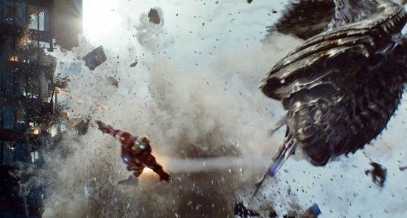 Iron Man Battles Chitauri Leviathan in 'The Avengers'